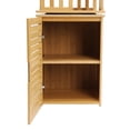 thumbnail image 4 of 6 Tier Corner Bamboo Book Shelf 360° Rotating Display Rack Standing Storage Shelf 300 Books for Displaying Books, Family Photos, Toys, CDs, Handicrafts, Utensils(14.5*14.5*87.4in), 4 of 12