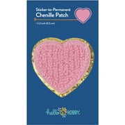Hello Hobby Chenille Heart Pink Patch