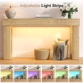 thumbnail image 3 of Gelloan 63" Long Console Table, Wooden Narrow Rectangular Sofa Table Behind Couch, Farmhouse Entryway Table for Entrance, Hallway, Living Room,Oak, 3 of 6