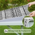 thumbnail image 6 of Vibrant Bohemian Floral Square Table Cover with Stretch Fit for Table Protection, 6 of 6