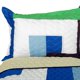thumbnail image 2 of Juego de edredón geométrico azul, verde, blanco y morado para niños., 2 of 4