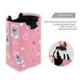 thumbnail image 3 of Yayeee Freestanding Laundry Hamper with Handle Collapsible Large Storage Basket for Clothes, Love Connection, 3 of 7