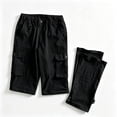 thumbnail image 5 of Men’s Lightweight Water Repellent Zip Off Hiking Pants, Stretch Straight Multi Pocket Travel Cargo Trousers, 5 of 9