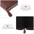 thumbnail image 5 of SKISUNO 1Ud Billetera De Cuero Genuino Café Con Zipper Para Guardar Tarjetas Y Monedas, 5 of 5