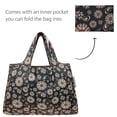 thumbnail image 5 of Wrapables Large & Small Foldable Tote Nylon Reusable Grocery Bags, Set of 2, Floral Deco, 5 of 5