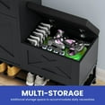 thumbnail image 5 of ModFusion Padded Shoe Bench with Hidden Storage for Entryway, Hallway, Black, 5 of 9