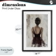 thumbnail image 4 of Stupell Industries Transitional Portrait of Woman in Burgundy Black Framed Print Under Glass, 14 x 20, by Petals Prints Design, 4 of 8