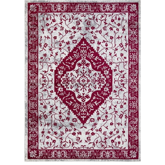 Pearl Heriz Multi 5 ft. x 7 ft. Medallion Area Rug