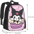 thumbnail image 3 of Kawaii Backpack My Bunny Melody 3d Print Backpack Cartoon Backpack Casual Lightweight Travel Backpack Adults Daypack, 3 of 9