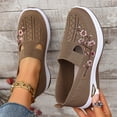 thumbnail image 4 of Orthopedic Shoes for Women,Women Wide Width Breathable Walking Comfortable Slip on Sneakers,Non Slip Arch Support Slip on Shoes Coffee 5.5, 4 of 7