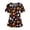 01-Black, variant on Halloween Scrubs for Women V Neck Short Sleeve Printed Tops Cartoon Pattern Plus Size Nursing with Pockets 01-Purple XXL