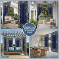 thumbnail image 3 of Outdoor Curtains for Patio Waterproof, Gold White Snowflakes Christmas Grommet Gazebo Curtains Drapes for Porch, Pergola,Backyard,Outside, 2 Privacy Panels 54 x 95 Inch, Winter Navy Blue, 3 of 9