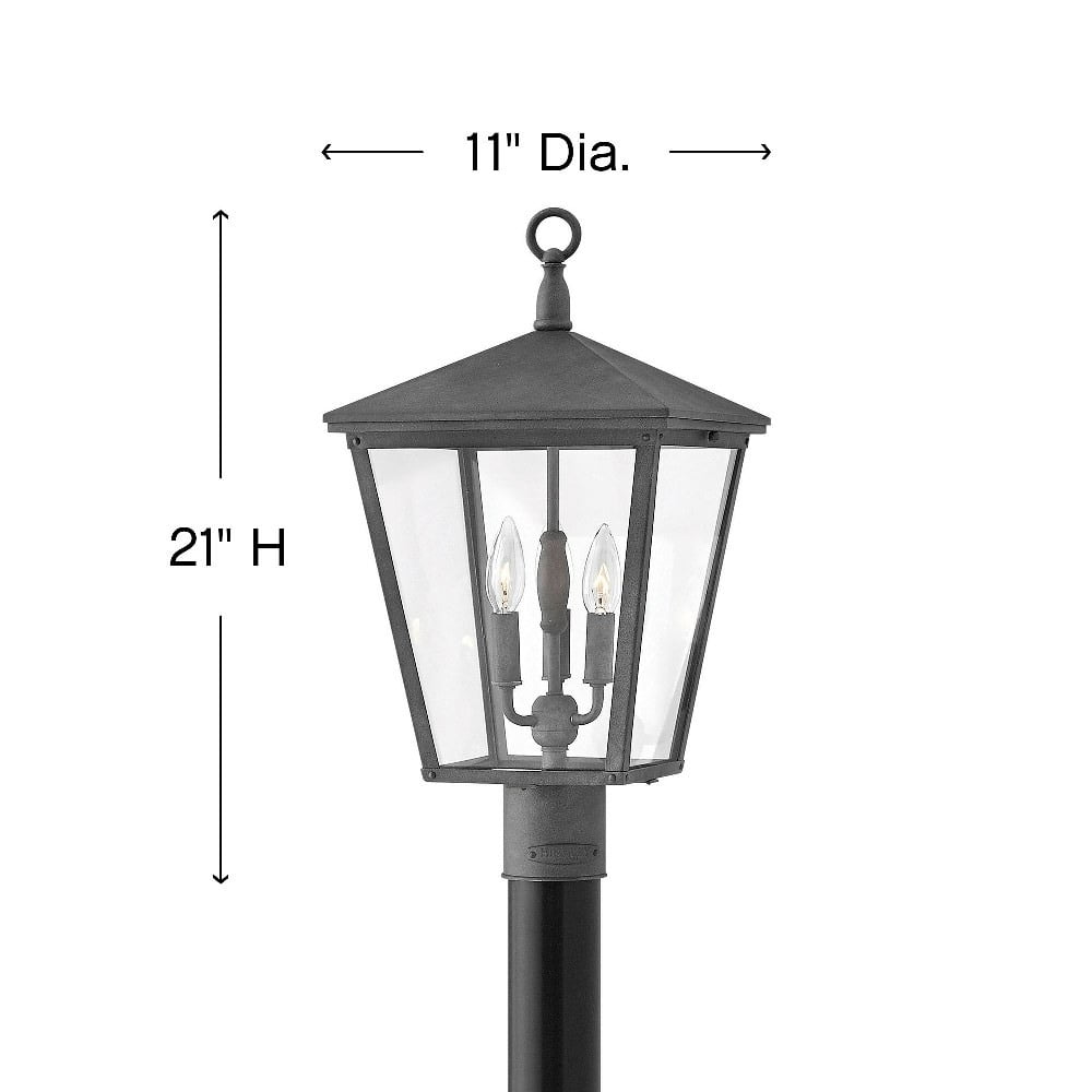 Hinkley Lighting - Three Light Post Top/ Pier Mount - Outdoor - Trellis - 3