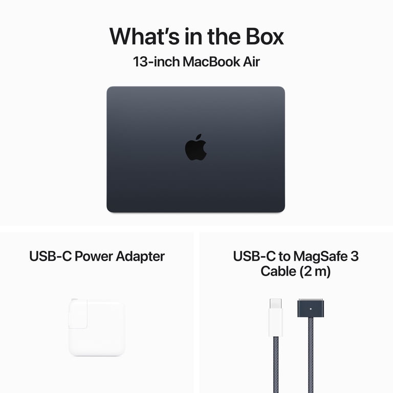 Apple 13-inch MacBook Air with Touch ID, M3 chip, 8-Core CPU, 10