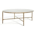 thumbnail image 5 of SAFAVIEH Couture Jessa Contemporary Oval Metal Coffee Table, Brass/White, 5 of 11