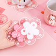 thumbnail image 4 of Taza de té de PVC con diseño de flor de cerezo para el hogar, mantel antideslizante con patrón de flores rosas, mantel individual para decoración de bebidas de escritorio, 2 uds., 4 of 5