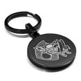 thumbnail image 1 of Stainless Steel Viking Battle Boar Round Medallion Keychain Circle Ring, 1 of 2