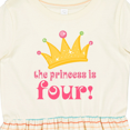 thumbnail image 4 of Inktastic 4th Birthday Princess is Four Girls Toddler Dress, 4 of 5