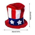 thumbnail image 2 of 2025 NEW 4th of July American Flag Hat - Patriotic Velour Plush Hat for Independence Day, Memorial Day, Accessories, and Party Supplies, 2 of 8