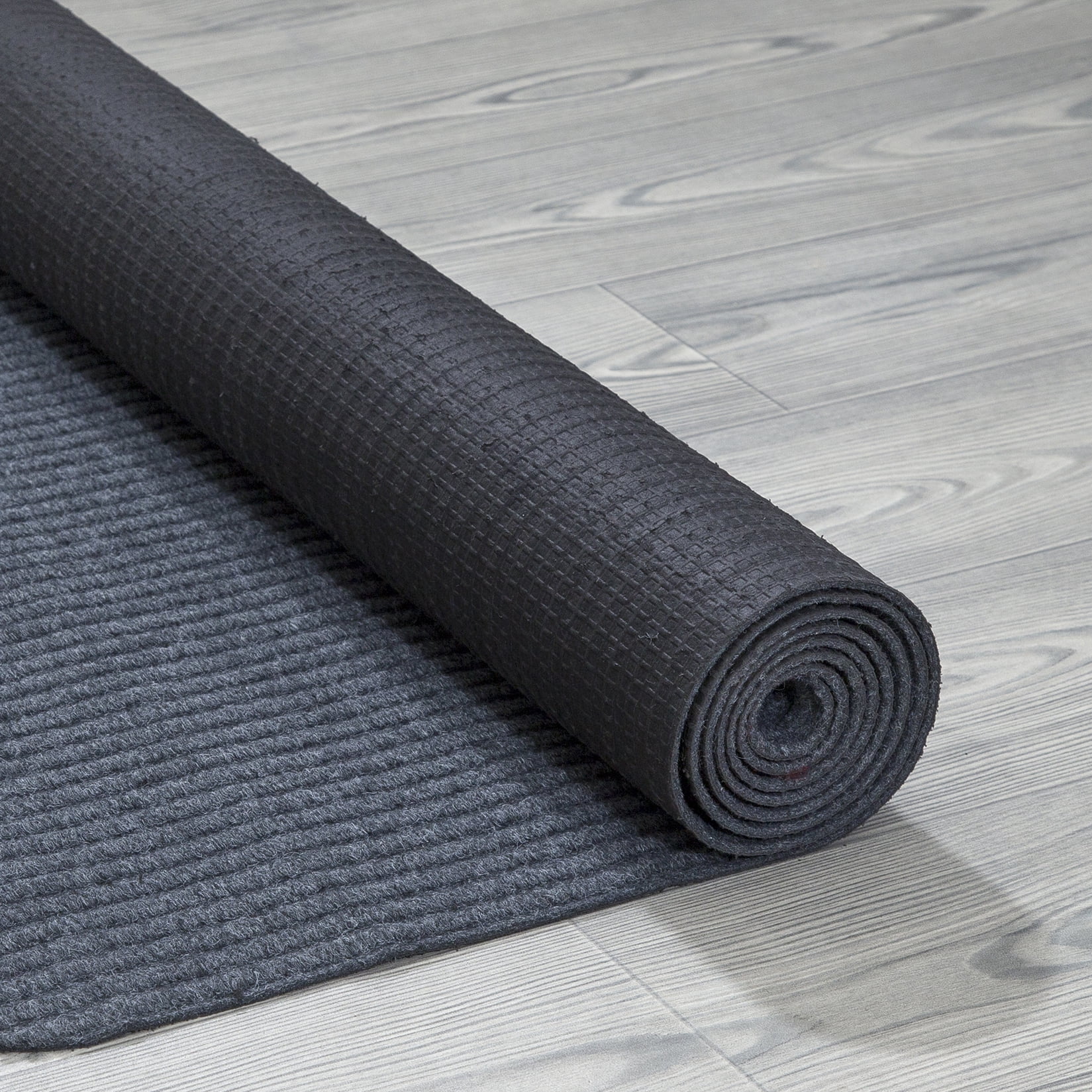 Ottomanson 5' x 6'6" Waterproof Non-Slip Area Rug for Garage & Patio, Utility Floor Mat, Dirt Trapper, Gray