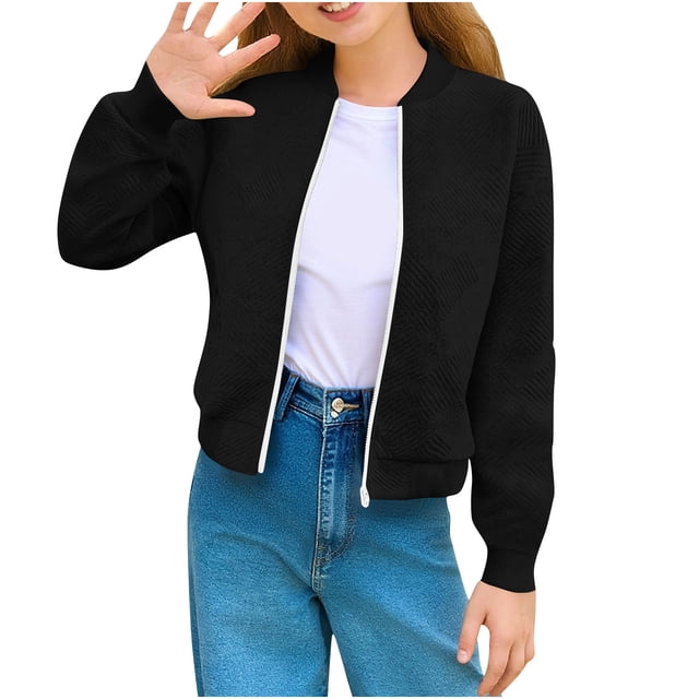 Vestes pour Filles Sans Capuche Manches Longues Mode Décontractée Quotidienne Fête