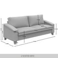 thumbnail image 6 of Castle Place Elegance Linen Upholstered Loveseat, Grey, 6 of 7