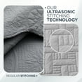 thumbnail image 5 of Moonlight20015 2 Piece Quilt Set Lightweight Microfiber Bedspread Modern Floral Embossing Gray Twin, 5 of 9