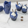 thumbnail image 3 of Panificio 4 oz Blue Paper Tulip Baking Cup - Greaseproof - 3 1/2" x 3 1/2" x 3 1/2" - 200 count box, 3 of 10