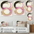 thumbnail image 4 of Designart Pink And Gold Curves IV Canvas Wall Art, 4 of 5