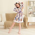 thumbnail image 3 of FORMRS Niños Bathrobe Unisex Hooded Robe Soft Plush Pajamas Sleepwear, Size 4-6T, Warm Autumn Day, 3 of 7