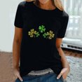 thumbnail image 6 of Puntoco Short Sleeve Women Tops Clearance 2025,Womens St Patrick'S Day T-Shirt Love Heart Shirts Short Sleeve Valentine'S Day Crewneck Colorful Heart Graphic Tees Tops Black 8(L), 6 of 6
