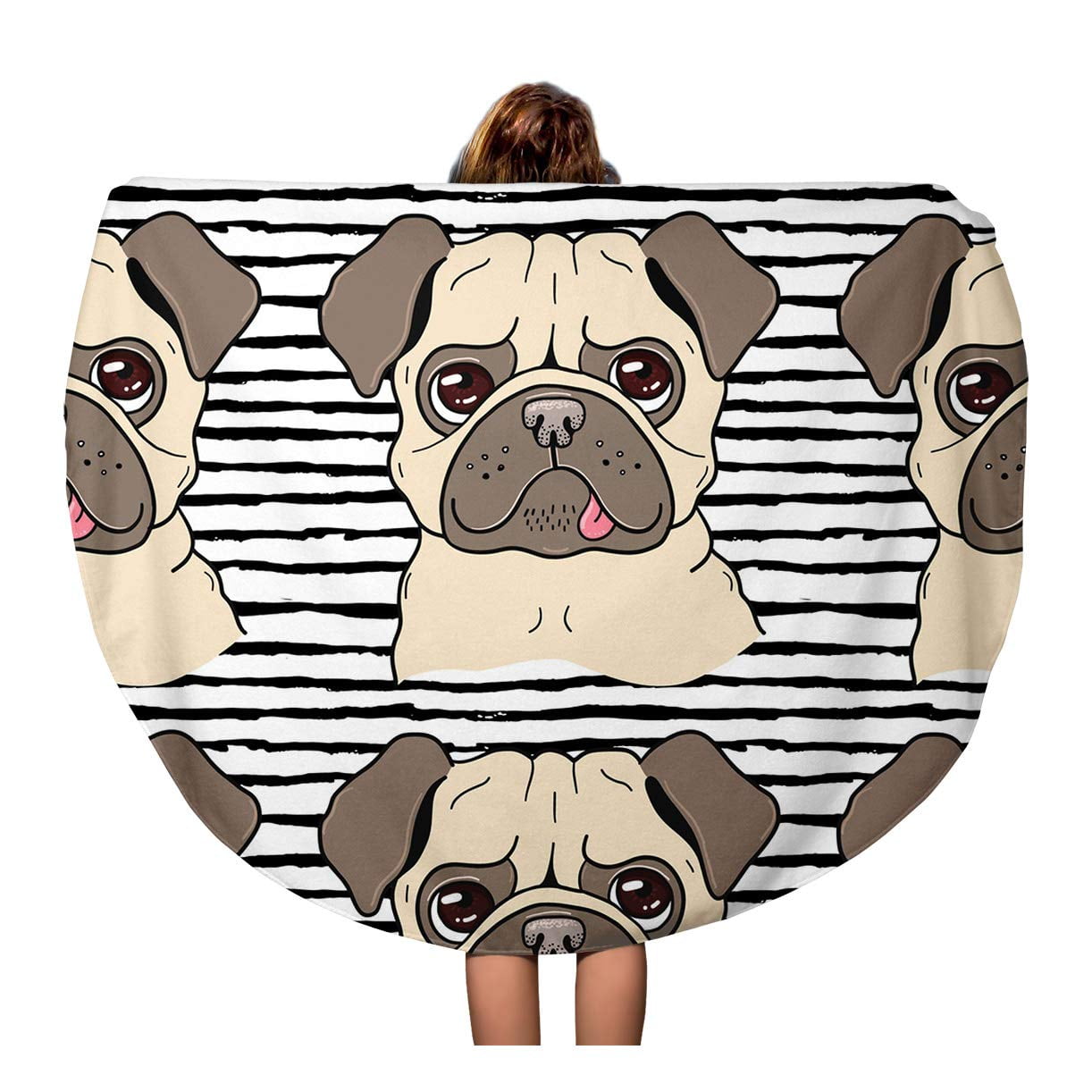 pug towel walmart