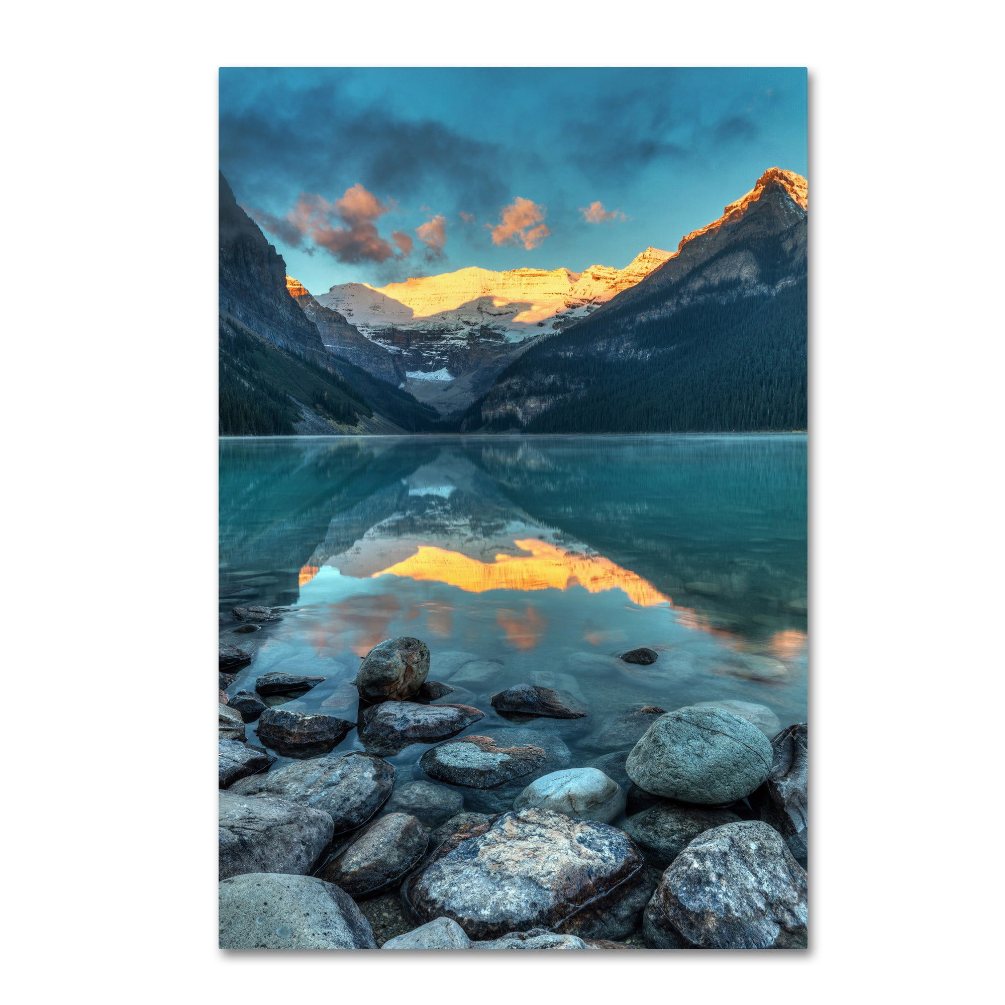 Trademark Fine Art 'Lake Louise Sunrise' Canvas Art by Pierre Leclerc