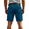 thumbnail image 4 of Men's Lightweight Cargo Shorts Men's 5 Inch Inseam Casual Five-Pocket Shorts with Elastic Waist for Outdoor Hiking Camping Daily Casual Wear Blue B XL, 4 of 8