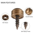 thumbnail image 4 of Uxcell 8Pack 9mm Decorative Screws with Caps Mirror Screws for Mirrors Tables Bronze, 4 of 6