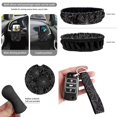 thumbnail image 6 of HUISEFOR Black Spider Web Car Seat Cover Full Set Halloween Design 15 Pcs Fashion Car Accessories with Steering Wheel Cover Belt Cover Car Trash Can Air Vent Storage Bag Coasters, 6 of 7
