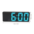 thumbnail image 5 of <p>LED Mirror Clock, Blue Number Sound Activated Small USB Battery Powered Power Saving Digital Alarm Clock With Temp Display For Office</p>, 5 of 5