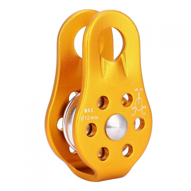 Equipo de seguridad para escalada, bloque de polea de cuerda giratoria única resistente de aleación de aluminio y magnesio YUNYI BRAND Deportes