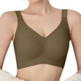thumbnail image 2 of Bras for Women,Seamless Shapewear Gel Bras for Large Bust with Underwire Support and W Cup Design for Lift and Effect,Sports Bras for Women,Coffee,M, 2 of 5
