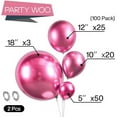 thumbnail image 2 of PartyWoo Metallic Dark Pink Balloons, 100 pcs Metallic Pink Balloons Different Sizes Pack of 18 Inch 12 Inch 10 Inch 5 Inch for Balloon Garland or Arch as Birthday Decorations, Party Decorations, 2 of 5