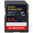 thumbnail image 1 of Tarjeta SD Sandisk Extreme PRO 64 GB 200 MB/s de lectura 90 MB/s de escritura, 1 of 8