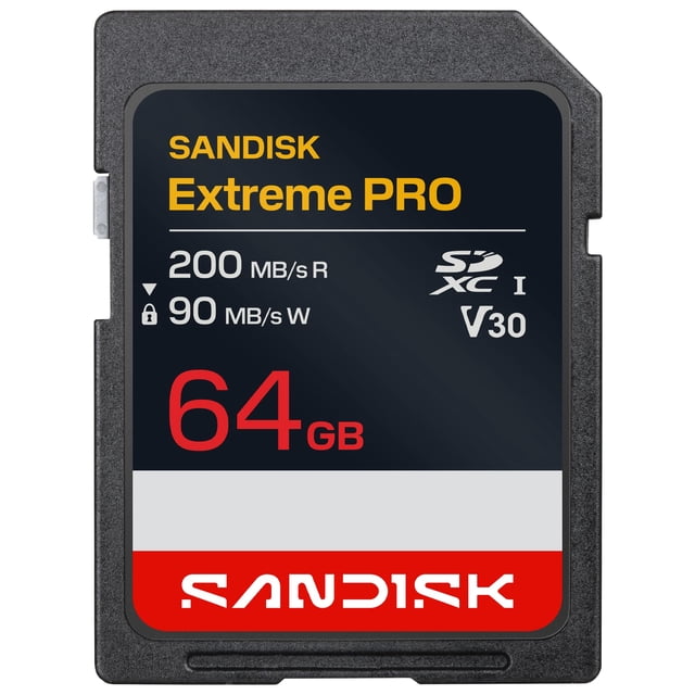 Tarjeta SD Sandisk Extreme PRO 64 GB 200 MB/s de lectura 90 MB/s de escritura