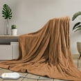 thumbnail image 2 of nalax Electric Fast Heating Body Throw Blanket with 6 Heat Levels, Brown, 2 of 7