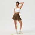 thumbnail image 2 of OQQ Women's 2-in-1 Basic 2-piece Skirt Versatile Stretch Casual Sports Tennis Mini Skirt, 2 of 8