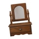 thumbnail image 2 of Espejo de maquillaje de escritorio de madera, espejo tocador de mesa de madera, decoración de escritorio, con cajón, accesorio para el baño para, 2 of 9