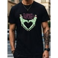 thumbnail image 6 of LOVED Creepy Monster Hands Heart Pastel Goth Valentines Day T-Shirt, 100%Cotton, S-XXXL, Valentines Day T-Shirt for Men, 180g Weight Round-Neck, 6 of 10