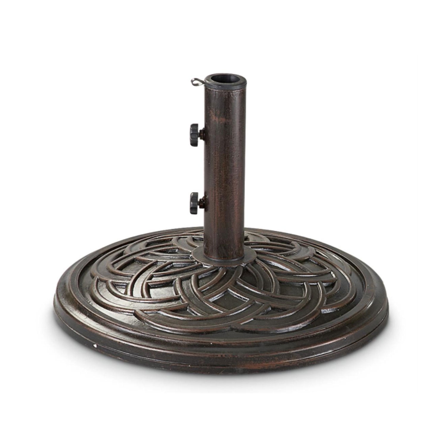 CASTLECREEK Stone Weighted Patio Umbrella Stand Base, 12 Inches, Bronze