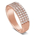 thumbnail image 2 of Unique 4 Row 1 Carat Round Diamond Wedding Ring Band in Rose Gold, 2 of 4