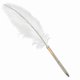 thumbnail image 1 of Elegant White Feather Ballpoint Pen for Weddings and Business Signatures, 1 of 5
