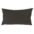 thumbnail image 1 of Modern Black Tweed Design Wool and Poly Blend Down-Filled Throw Pillow (Black Tweed, 12"x20" Pillow), 1 of 3